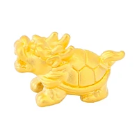 new solid pure 24kt 3d yellow gold pendant women men dragon turtle bead pendant 0 5 0 6g 10 56mm