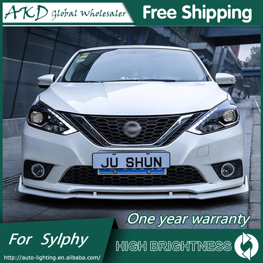 AKD автостайлинг фары для нового Nissan Sylphy 2016-2018 Sentra Almera светодиодный ные D2H Hid Bi Xenon Beam