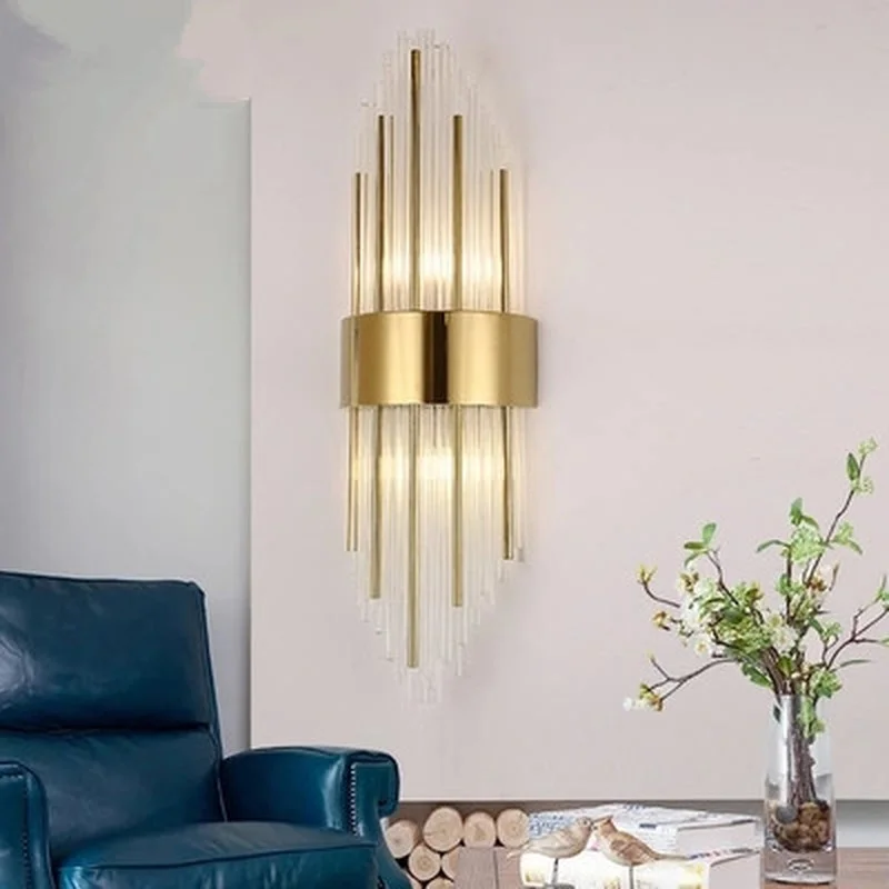 Современное светодиодный ное настенное бра 220 В переменного тока 65 см|Комнатные