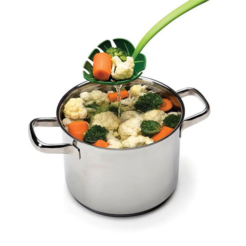 Multifunctional Creative Colander Leaf Shape Filter Noodle Fork Shovel Cooking Pasta Spoon Cute Home Kitchen Accessories | Дом и сад