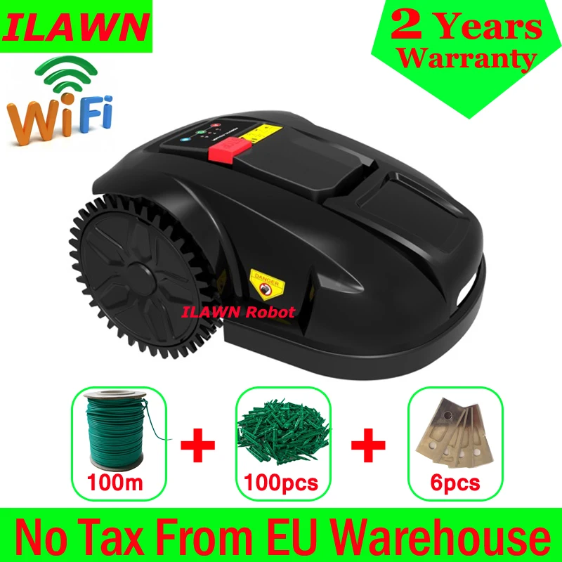 Миниатюрный умный робот резак для травы с функцией Wi Fi и приложением