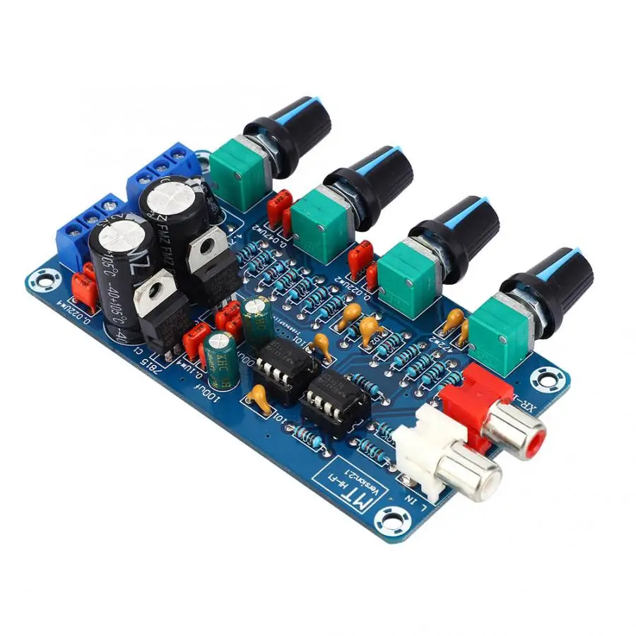 NE5532 Hi-Fi стерео усилитель 10X тон плата 4 канала тройной средний бас регулятор