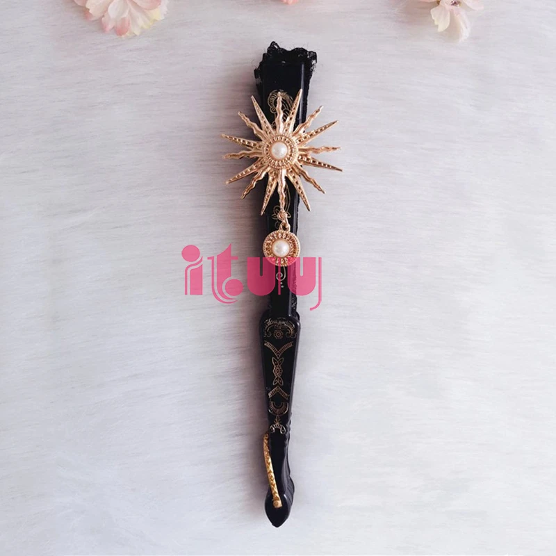 Ручной работы в стиле винтаж готика черный белый кружевной с золотым подкладом