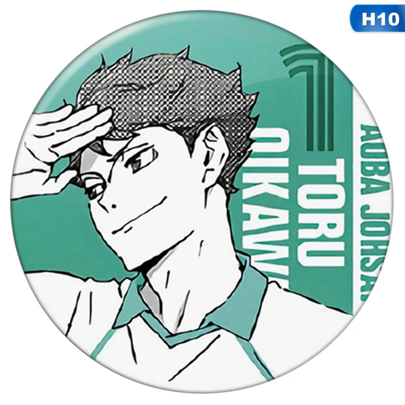

Anime Haikyuu Volleyball Boy Brooch Badge Bag Pendant Accessory Metal Trendy Unisex 2020