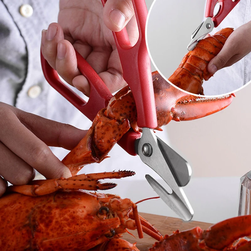 Новая нержавеющая сталь Омаров рыбы съемные креветки краба ножницы для
