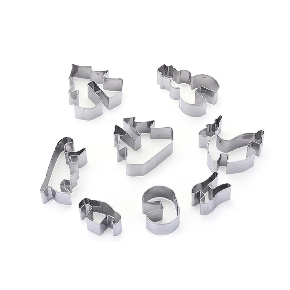 10 шт./компл. Рождественская форма для печенья инструменты из имбиря нержавеющей