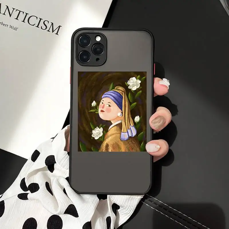 

Art Paintings funny pattern luxury Phone Cases shell matte transparent For iphone 7 8 11 12 plus mini x xs xr pro max cover