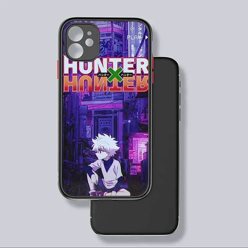 

Killua Zaoldyeck hunter x hunter Phone Case black matte transparent For iPhone 7 8 x xs xr 11 12 pro plus mini max Clear Funda