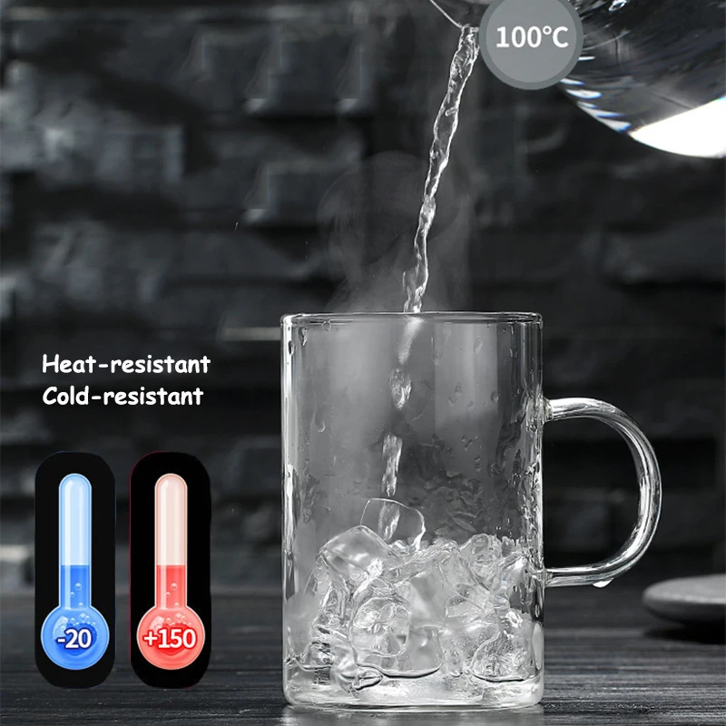 350 мл 500 стеклянная чашка с крышкой чашкой молока для завтрака бытовые Простые