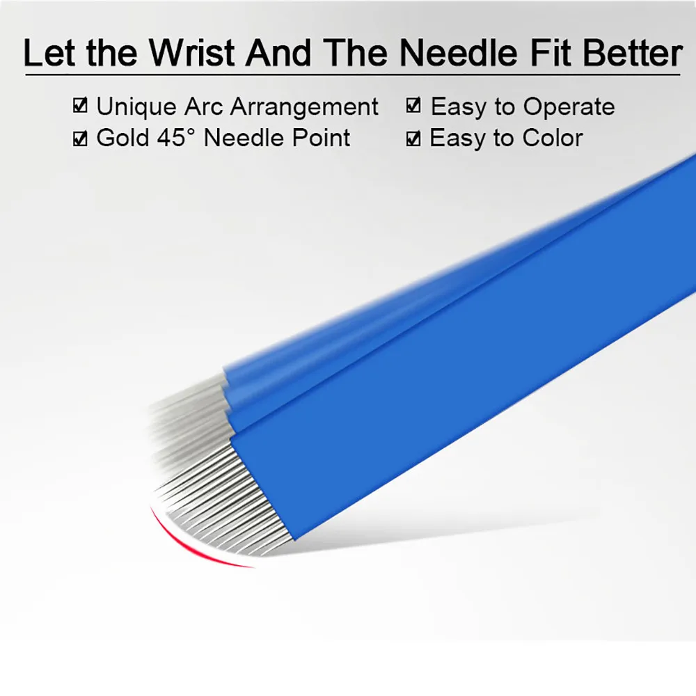 Сверхтонкие 0 18 мм иглы для микроблейдинга перманентного макияжа бровей татуажа