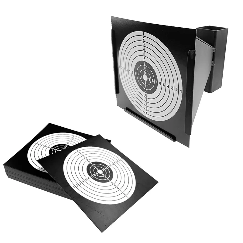 14 см Воронка стрельбы цели держатель Пелле Ловушка с 100 бумагами для страйкбола