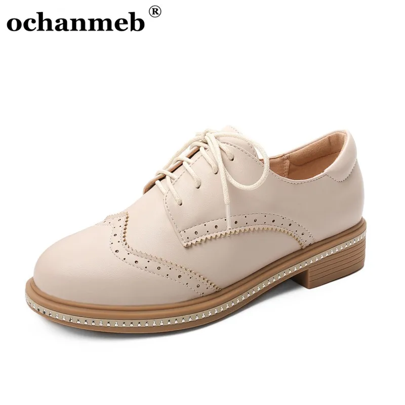 

Женские туфли-броги с перфорацией, Размеры 33-43
