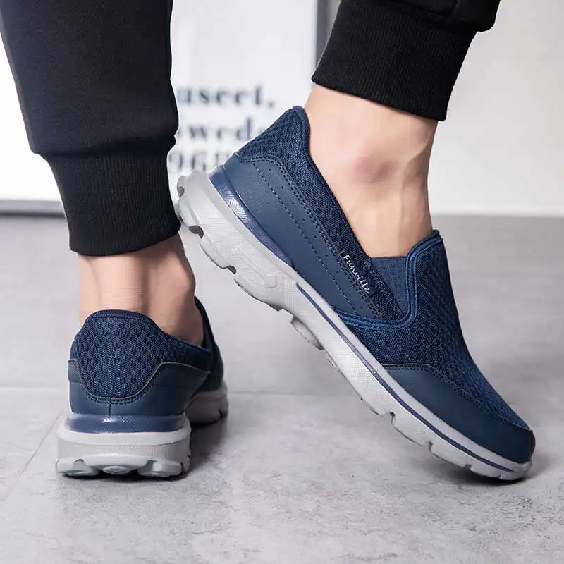 

Кроссовки мужские дышащие без шнуровки, сетчатые, большие размеры