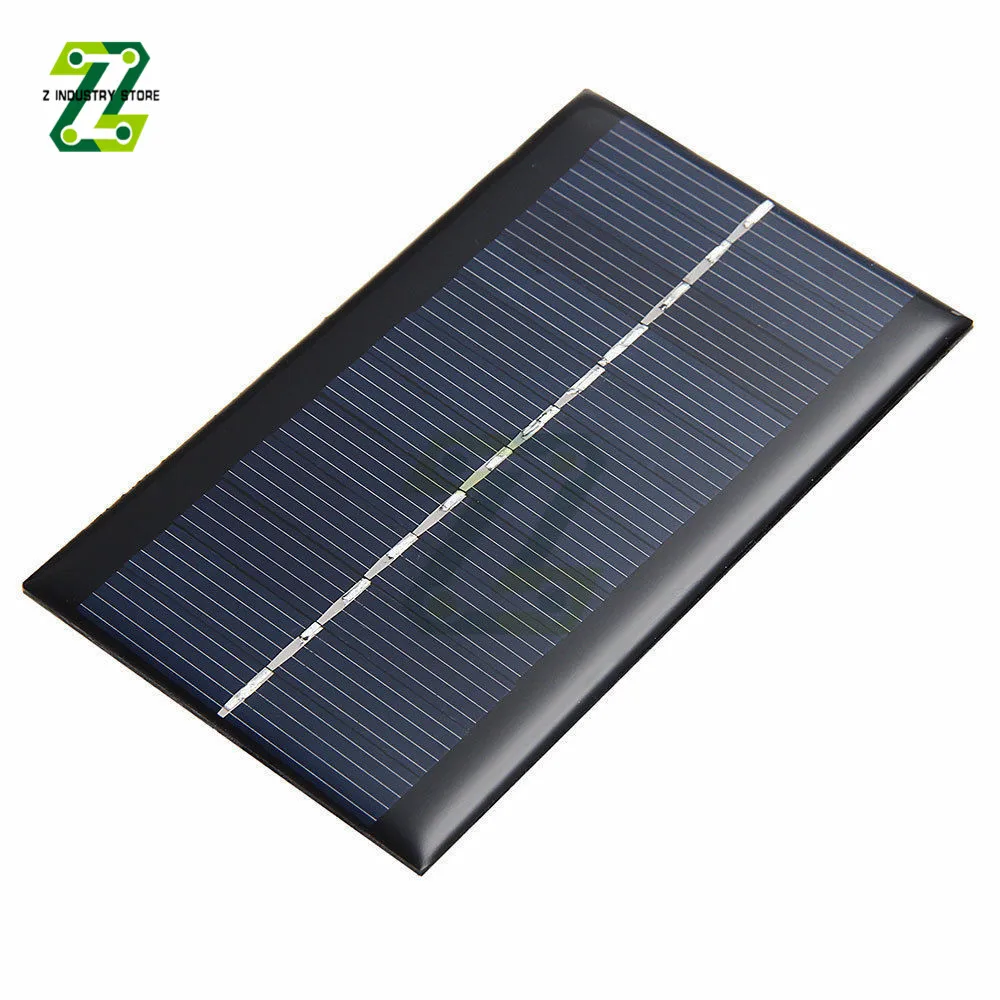 6V 1W Solar Cell Mini Solar System DIY For Battery Solar Panel 110mm*60mm 100MA