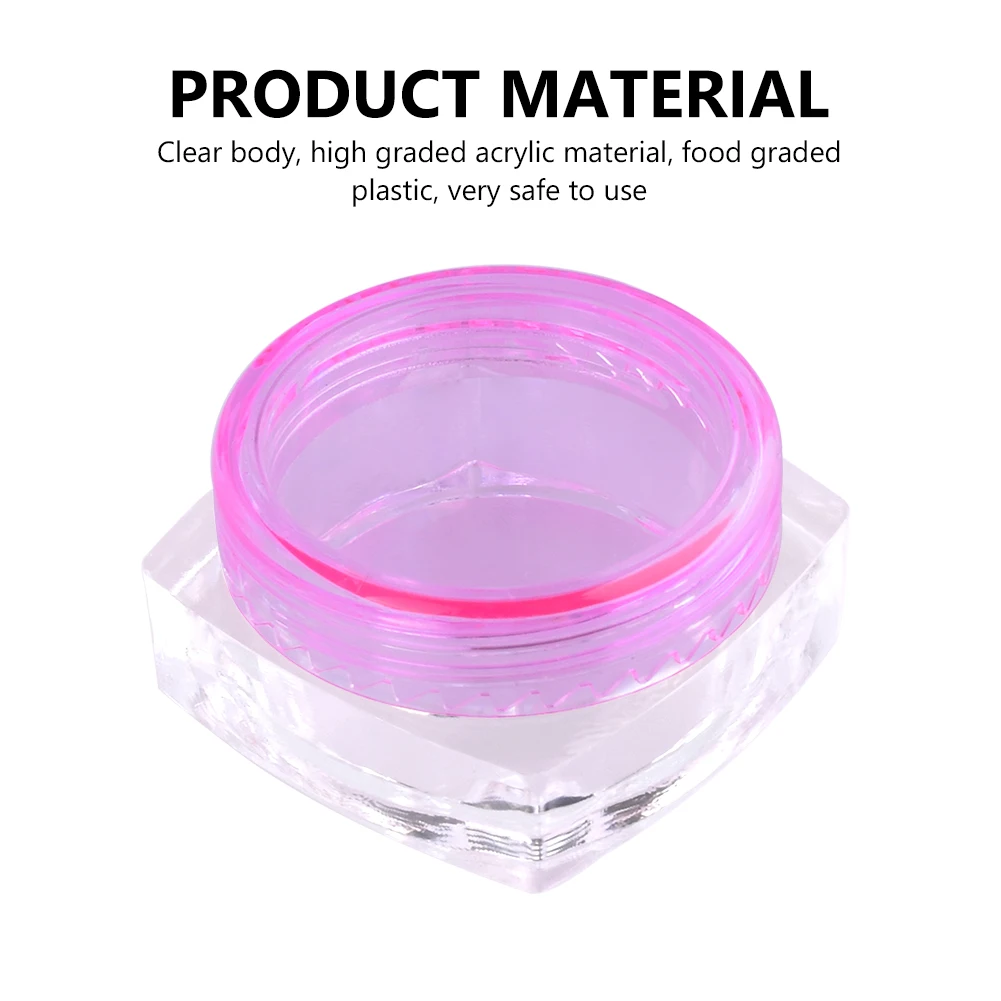 

50Pcs/set Empty Cosmetic Jar Pot Clear Eyeshadow Powder Cream Bottle Box Small Sample Eyeshadow Makeup Cream Lip Balm Container
