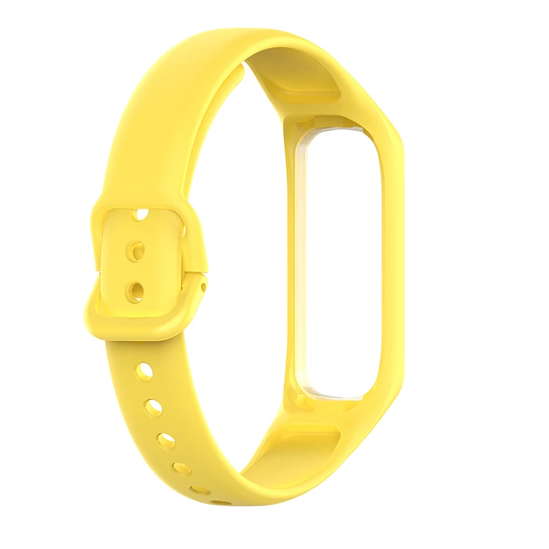 Цвет: желтый Laforuta силиконовый ремешок для Galaxy Fit-e ремешок резиновый спортивный браслет для samsung R375 петля женский мужской фитнес-браслет - Цвет ремешка: Цвет: желтый