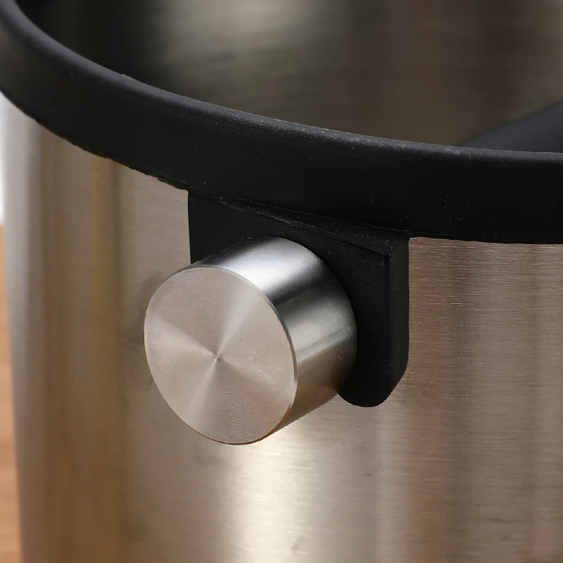 1800 мл Нержавеющая сталь Кофе Knock Box эспрессо контейнер Нескользящие Измельчить