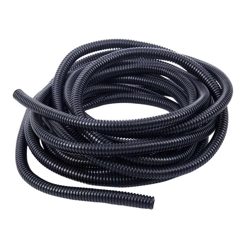 

20 Ft Split Wire Loom Conduit Polyethylene Tubing Black Color Sleeve Tube 10mm inner diameter