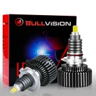 Светодиодсветодиодный лампы Bullvision 90 Вт 9012HIR2 H7 2 шт. H11 H1 3D CSP для автомобильных фар H9 H8 9005 9006 автомобильные аксессуары 12 В 6500 лм K для автомобиля