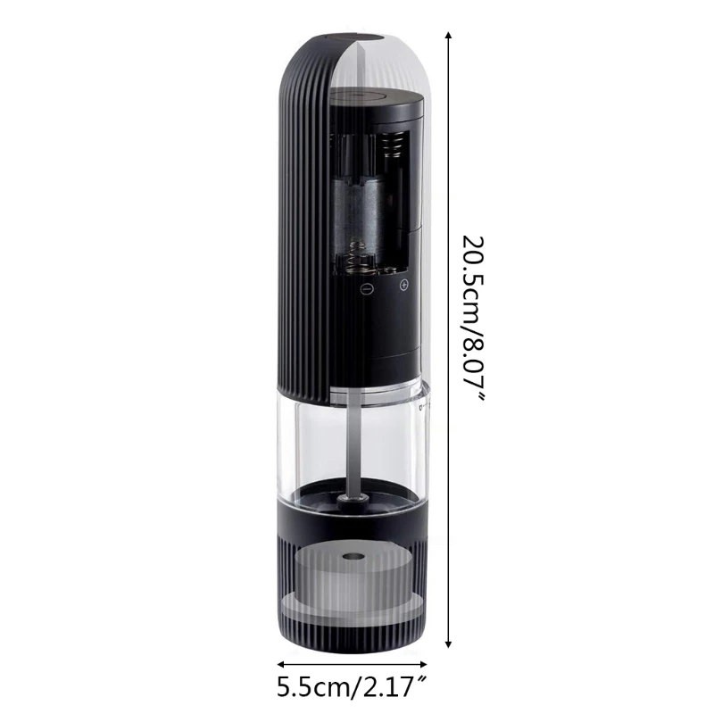 

2 Pcs Automatic Salt Pepper Grinder Set Electric Plastic Ceramic Burr Mill for Herb Pepper Spice Adjustable Kitchen Gadgets 28GF