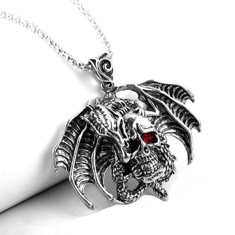 Ожерелья с черепом дракона птерозавра на Хэллоуин крутые пиратские панковские