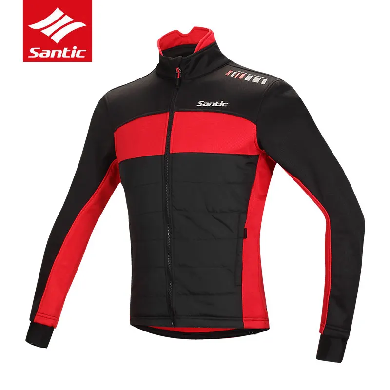 Santic Мужская Зимняя Термальная велосипедная Джерси с длинным рукавом флисовая