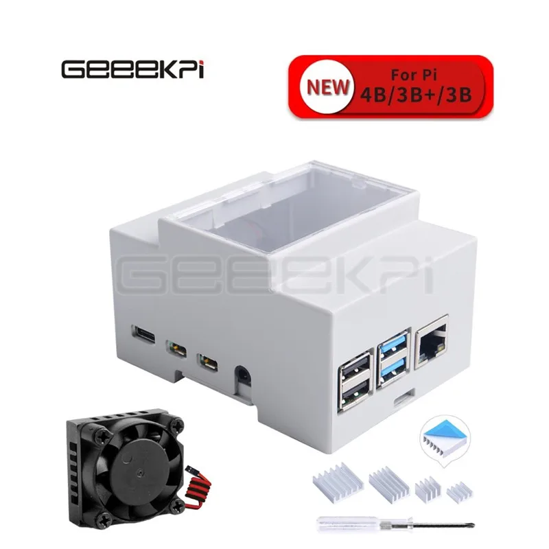 Пластиковый чехол GeeekPi ABS для электрической коробки Raspberry Pi с охлаждающим