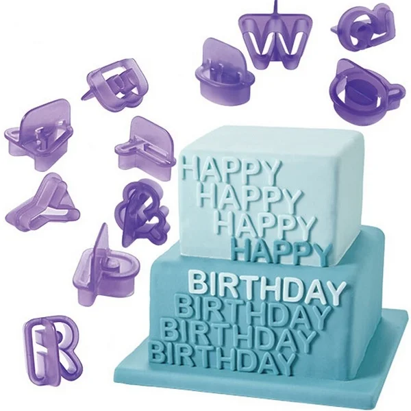 

40Pcs Chocolate Moulds Baking Accessories Alphabet Letter Cookie Cutters Cake Decorating Molds Free shipping