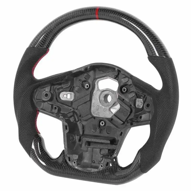 

New Carbon Fiber Steering Wheel Nappa Perforated Leather Fit for Toyota GR Supra A90 2020+