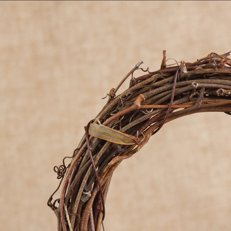 Ретро Рождественский венок висящая натуральная гирлянда сушеный ротанг