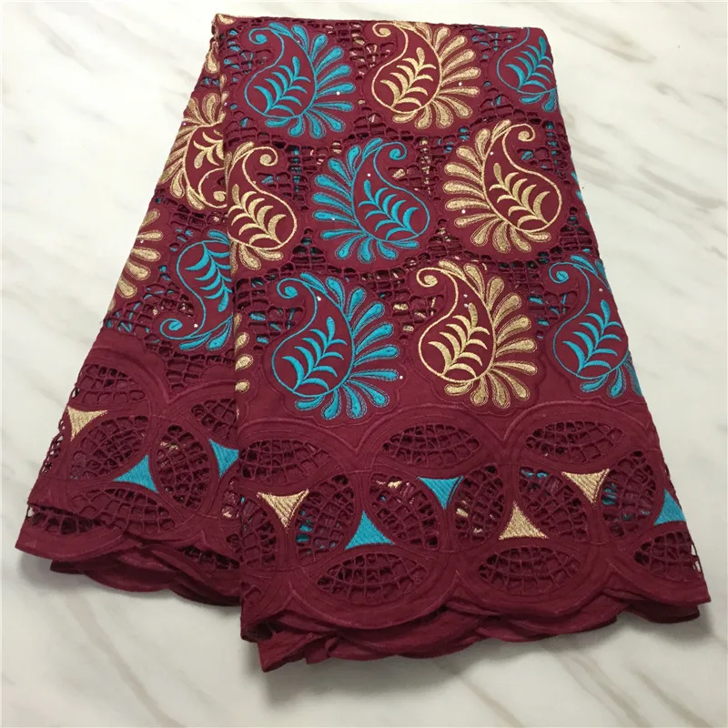 Вышивка из австрийского хлопка нигерийские сухие кружевные ткани 2019 высокое