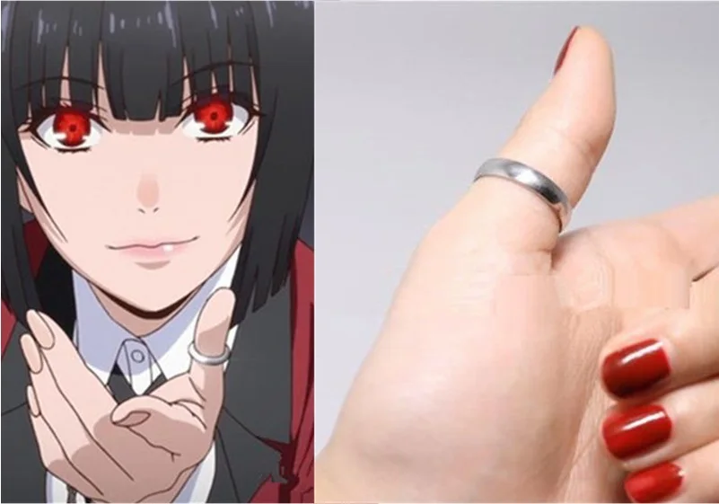 Аниме Kakegurui компульсивный игрок Jabami Yumeko Косплей кольцо подарок несексуальные