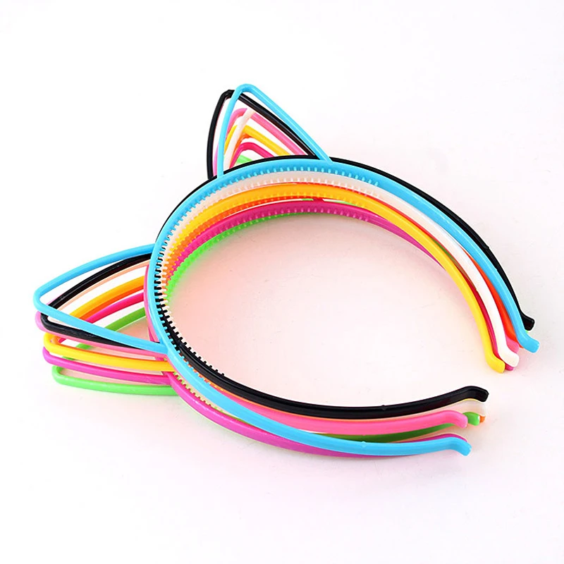 12 шт./лот, блестящая повязка на волосы с единорогом, ободок, повязка на голову для женщин и девочек, кошачьи ушки, Русалочка, пластиковая повязка для волос, аксессуары для волос, горячая распродажа