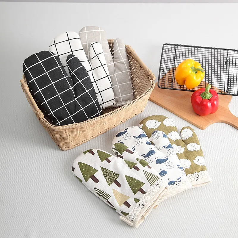 

Insulation Microwave Oven Baking Gloves Pad Kitchen Heat Resistant BBQ Grill Glove Mat Kitchen Anti-Hot Tools