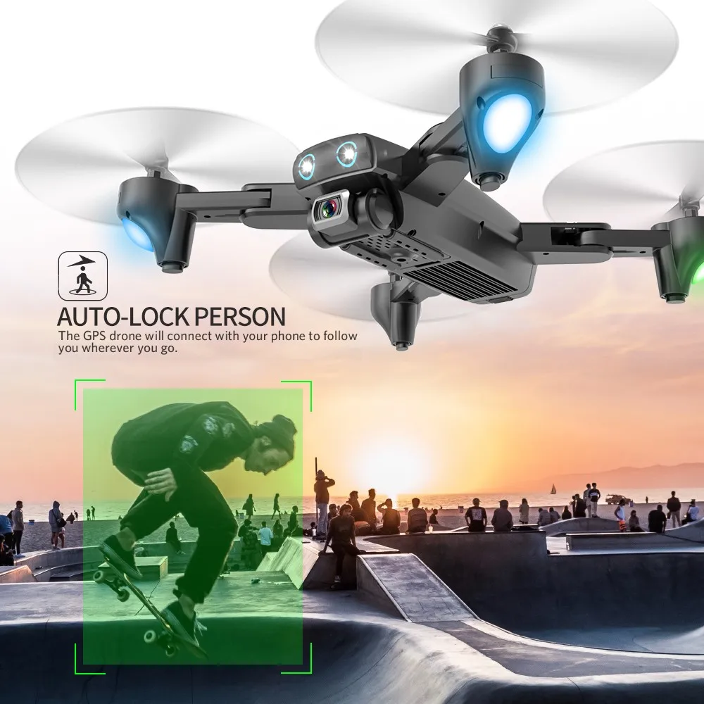 Дрон GPS HD 4k 5G 1080P WiFi FPV Радиоуправляемый вертолет полет 20 минут Квадрокоптер высота
