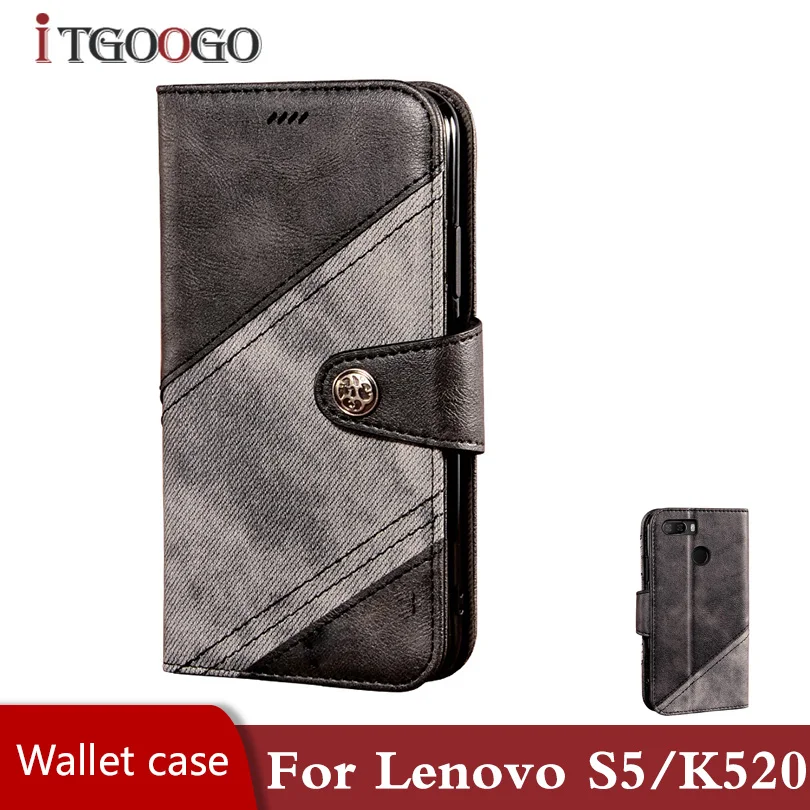 Чехол для Lenovo S5 кожаный флип-чехол чехол задняя крышка смартфона протектор K520 |
