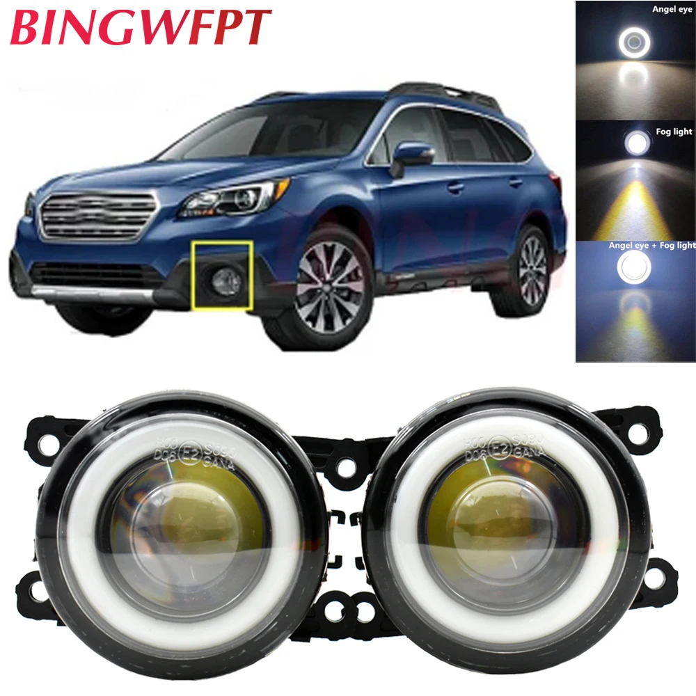 

1pair Car Accessories H11 LED Fog Light with Angel Eye For Subaru Outback 2.5L H4 2010 2011 2012 For Subaru XV 2013-2014