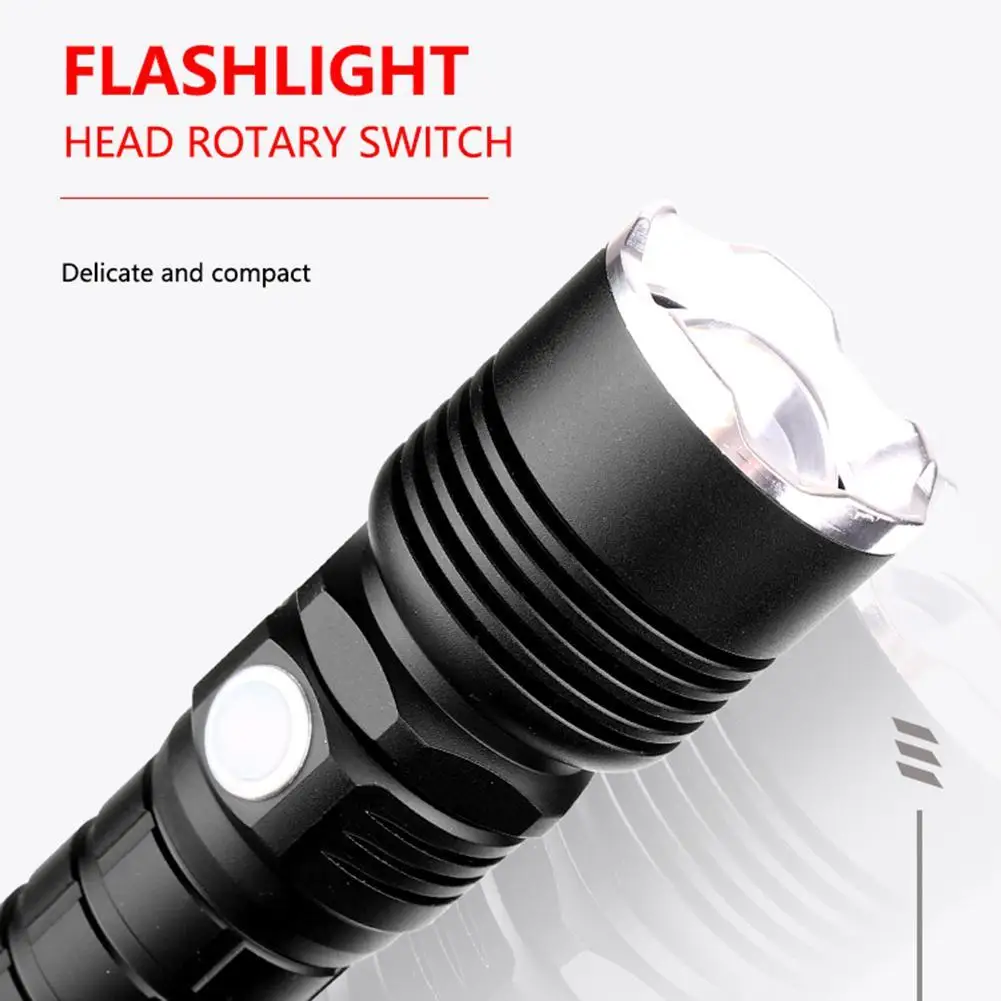 

Tactical XHP50 LED Flashlight Torch 50000lm Patroling Lamp SOS Strobe 5 Mode Light Super Bright LED Flashlights Waterproof Aug