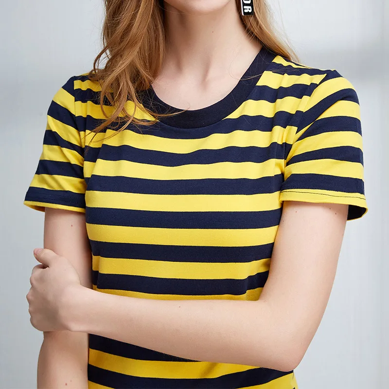 Женская хлопковая футболка с коротким рукавом облегающее платье футляр в