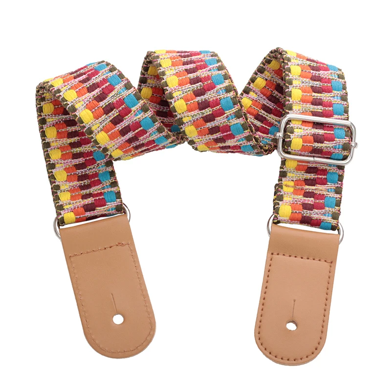 Мастерство гитарный ремешок для укулеле тканый тканевый двойной усиленный