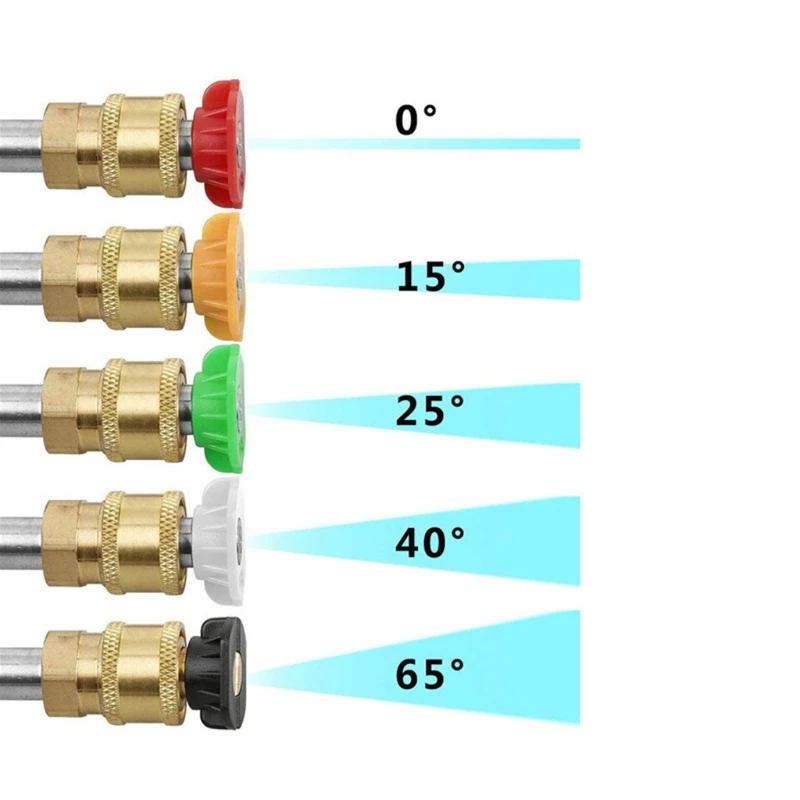 

High Power Washer Gun with 5 Quick Connect Nozzles Washing Tool Accessories for Motor Auto Cleaning Garden Watering 3XUB