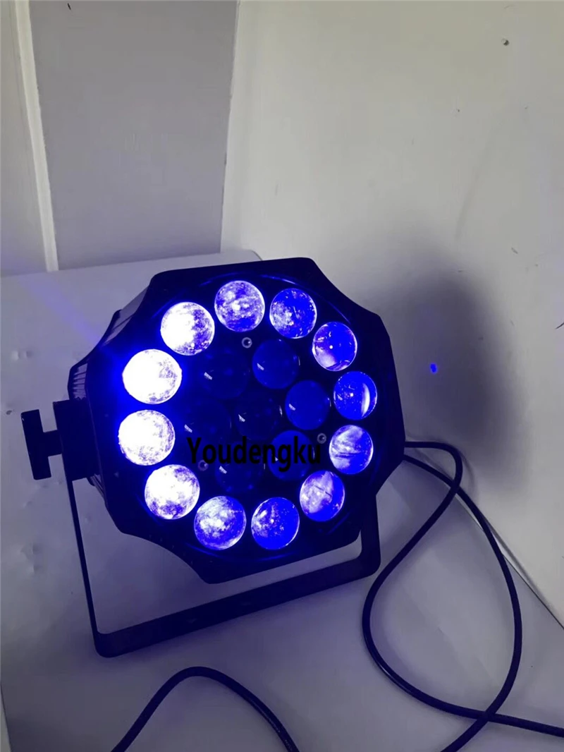Фото 10pcs stage background DMX dimmer led par can wall washing 19 x 18W zoom led par 6in1 rgbwa uv bright dj par light №5
