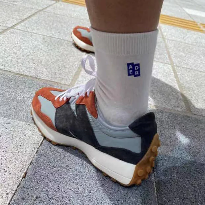 

Ader Error Solid Black White Color Sock Men Women Cotton Sportsock 4 Seasons Sosks One Bag of Three Pairs socks More Favorable