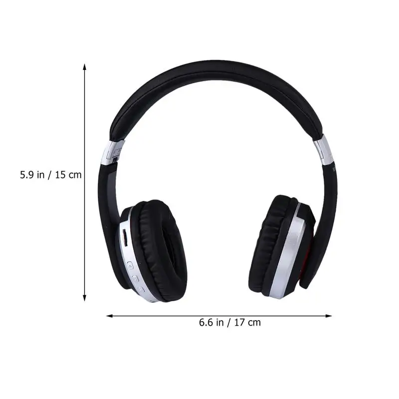 

5.0 Wireless Foldable Headphone Foldable Headset Support TF MP3 Mode and FM Radio for Cellphones Laptop TV (Silver)