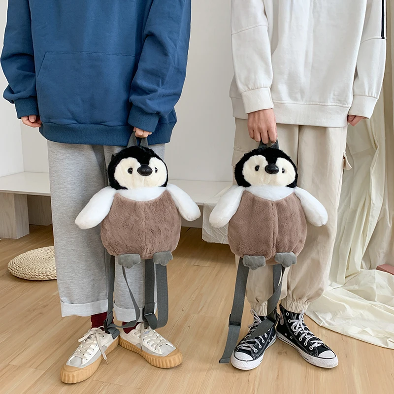 Плюшевый рюкзак в виде пингвина Детские милые сумки Мультяшные животные куклы