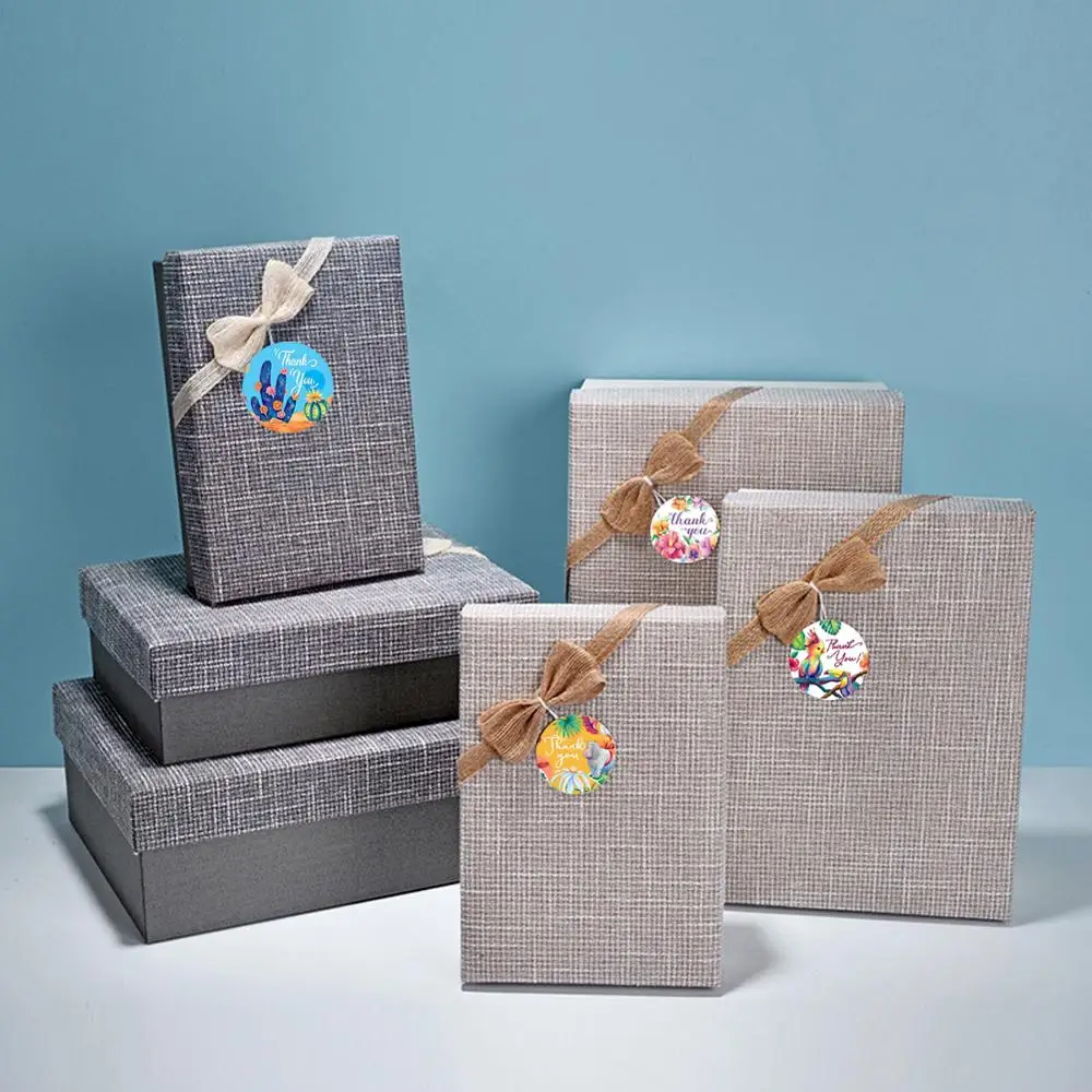 500 шт. 1 дюйм цветочный наклейка спасибо ремесло Кухня банки хлеб Органайзер