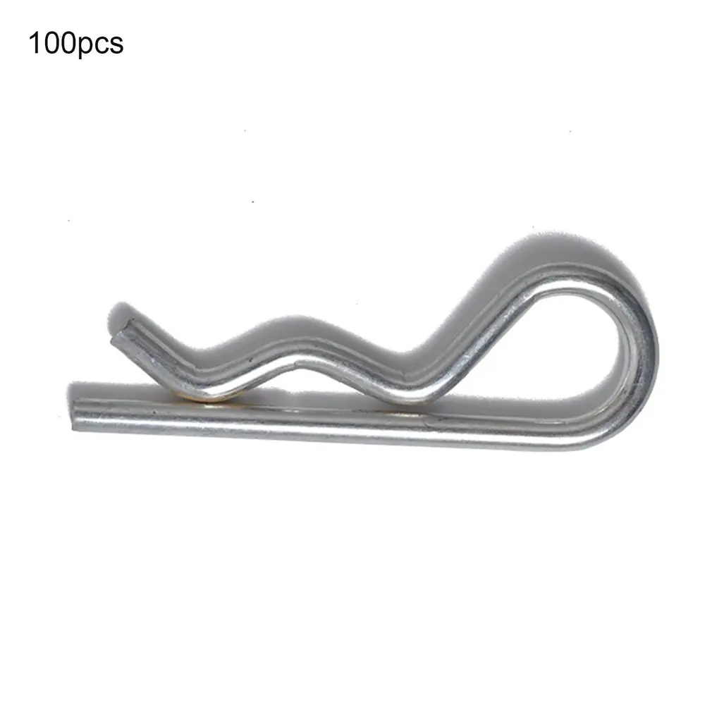 

100pcs Zinc Plated Steel Hitch Pin Hair Pins R Clips Carbon Steel R Cotter Pin Corrosion Resistant Pin Hitch Pin Assortment Kit