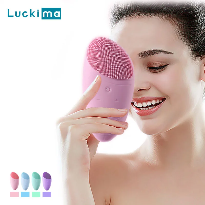 Силиконовый очиститель для лица USB Перезаряжаемый Ультразвуковой Электрический