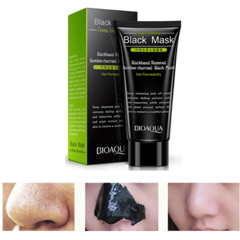 Маска для лица с бамбуковым углем удаления черных точек глубокое очищение