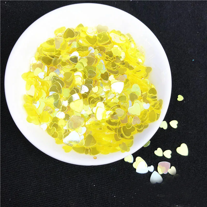 Jinguang персиковые гвозди в форме сердца яркие блестки бусины из ПВХ сделай сам